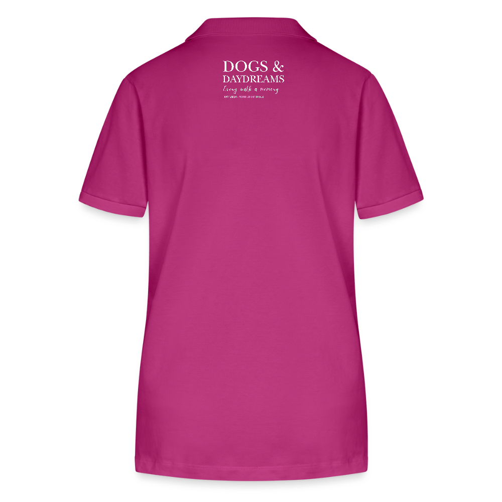 Damen Bio - Poloshirt mit Hundelogo - www.Worldofdogs.store