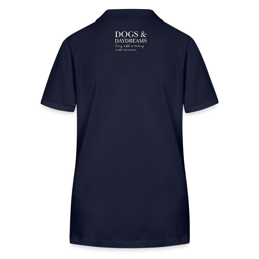 Damen Bio - Poloshirt mit Hundelogo - www.Worldofdogs.store