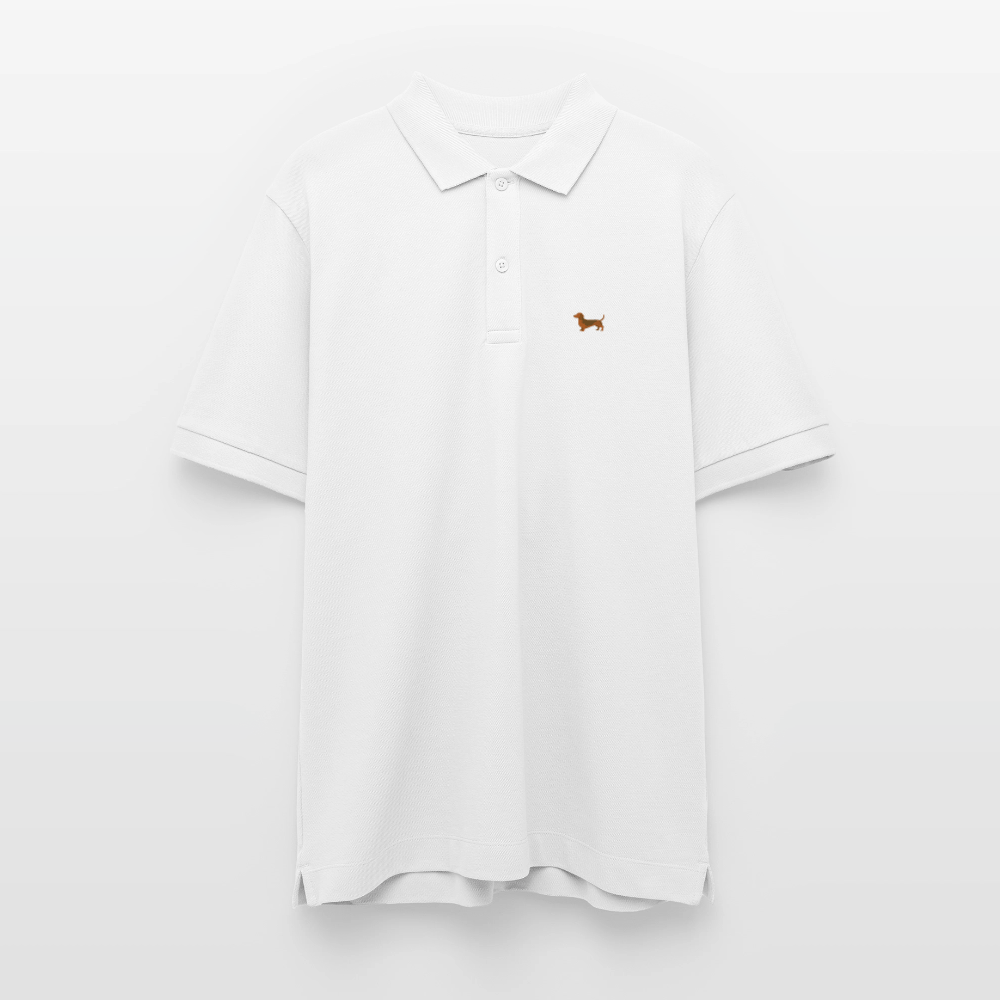 HERREN POLO SHIRT mit Dackellogo - 100 % Bio Baumwolle - www.Worldofdogs.store
