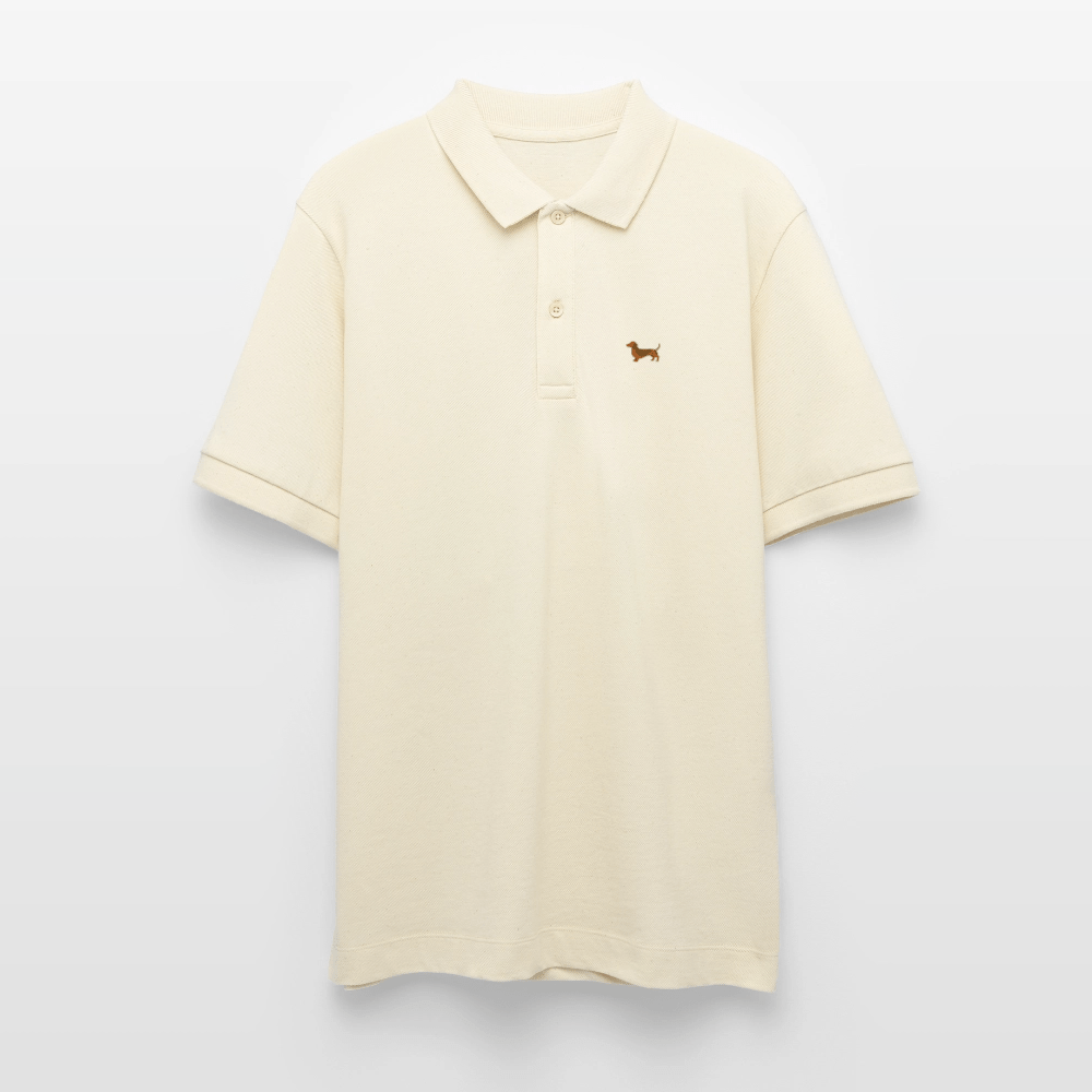 HERREN POLO SHIRT mit Dackellogo - 100 % Bio Baumwolle - www.Worldofdogs.store