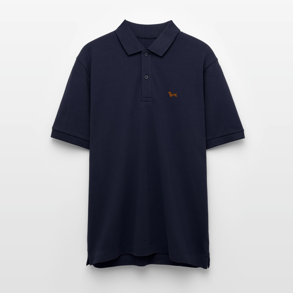 HERREN POLO SHIRT mit Dackellogo - 100 % Bio Baumwolle - www.Worldofdogs.store