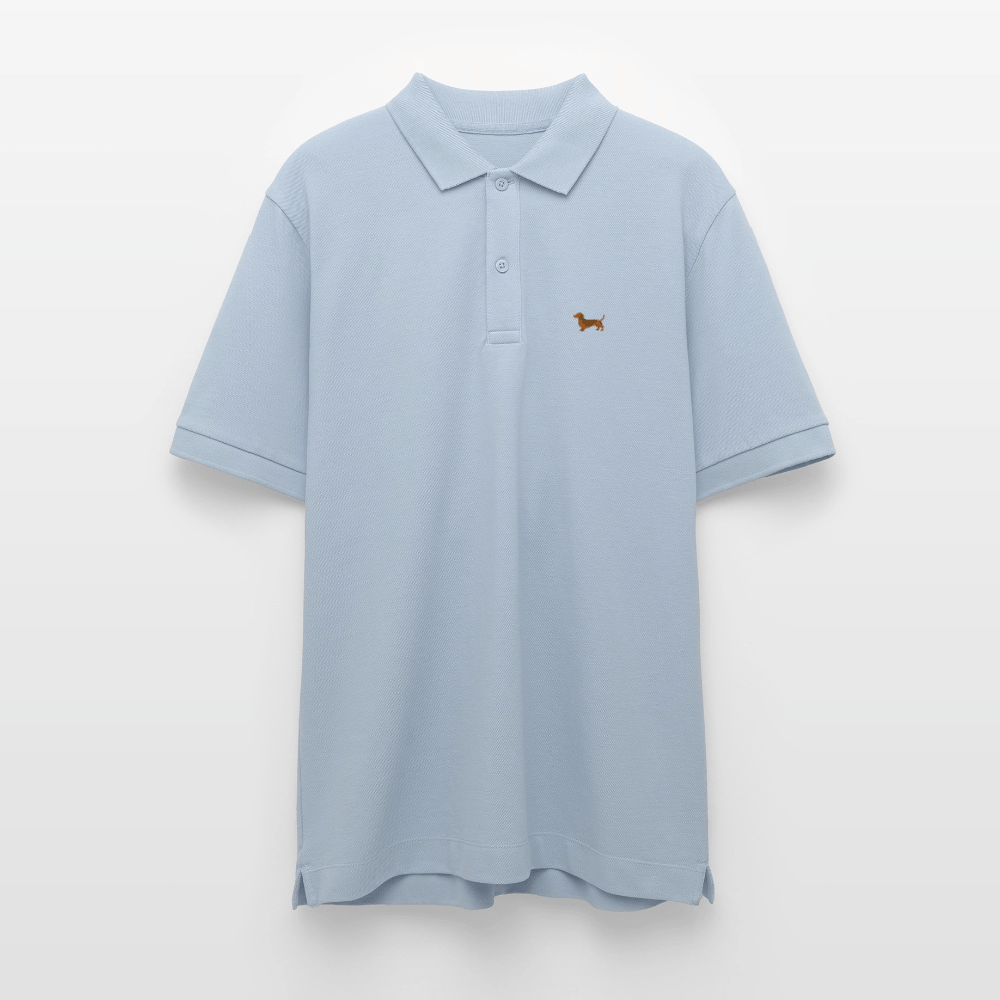 HERREN POLO SHIRT mit Dackellogo - 100 % Bio Baumwolle - www.Worldofdogs.store