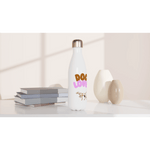 Weiße Edelstahl-Wasserflasche - www.Worldofvizsla.com