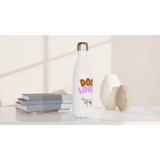 Weiße Edelstahl-Wasserflasche - www.Worldofvizsla.com
