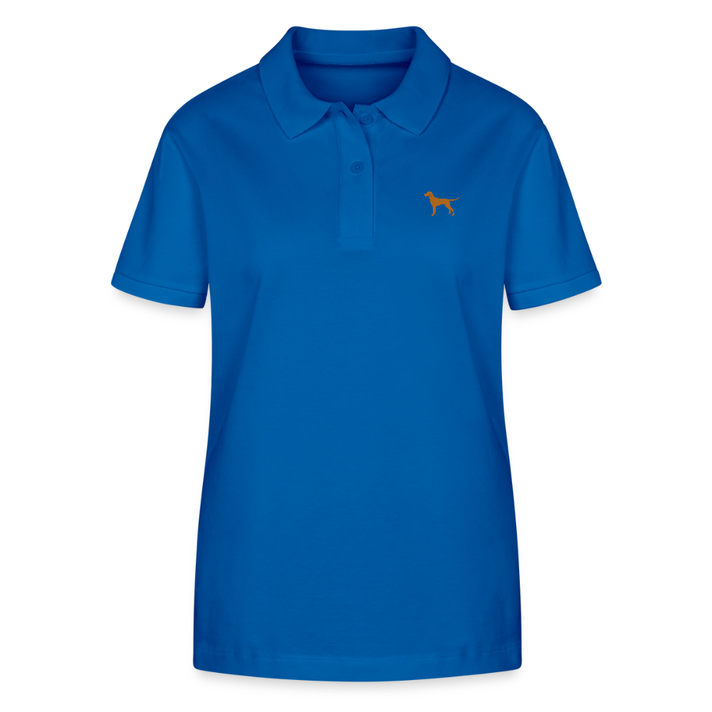 Damen Bio-Poloshirt mit Hundelogo - Königsblau