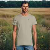 Herren T-Shirt mit Setter Stickerei – personalisierbar mit Hundename