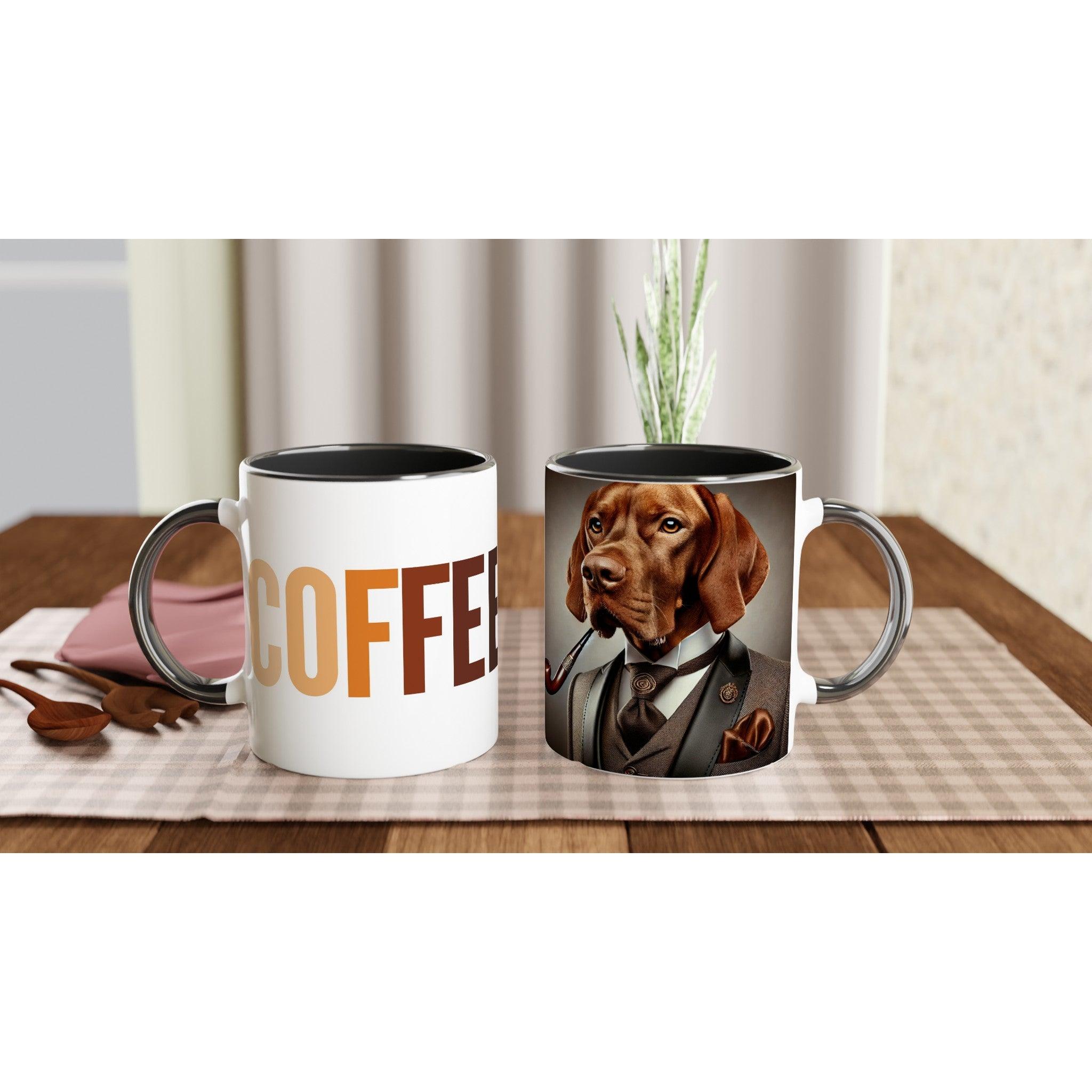 Vizsla mit Pfeife Tasse 325 ml - www.Worldofvizsla.com