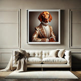 Vizsla als Barock Portrait - digitaler Download