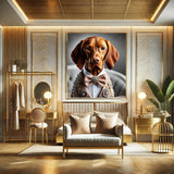 Vizsla im Barockstil mit Fliege -digitaler Download