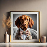 Vizsla im Barockstil mit Fliege -digitaler Download
