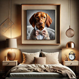 Vizsla im Barockstil mit Fliege -digitaler Download