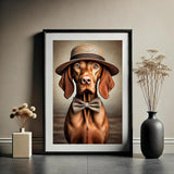 Vizsla mit Strohhut - digitaler Download