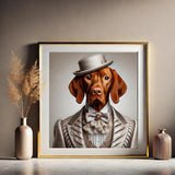 Vizsla mit Rüschenbluse - digitale Datei