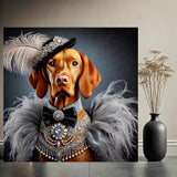 Vizsla mit Federhut - digitale Datei