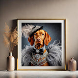 Vizsla mit Federhut - digitale Datei