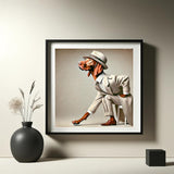 Vizsla mit Hemd und Hut - digitaler Download