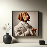 Vizsla mit Rüschenbluse - digitaler Download