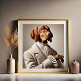 Vizsla mit Rüschenbluse - digitaler Download