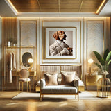 Vizsla mit Rüschenbluse - digitaler Download