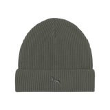 Weimaraner Wintermütze - Khaki mit Stickerei