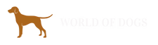 das logo von world of dogs mit einem Hund
