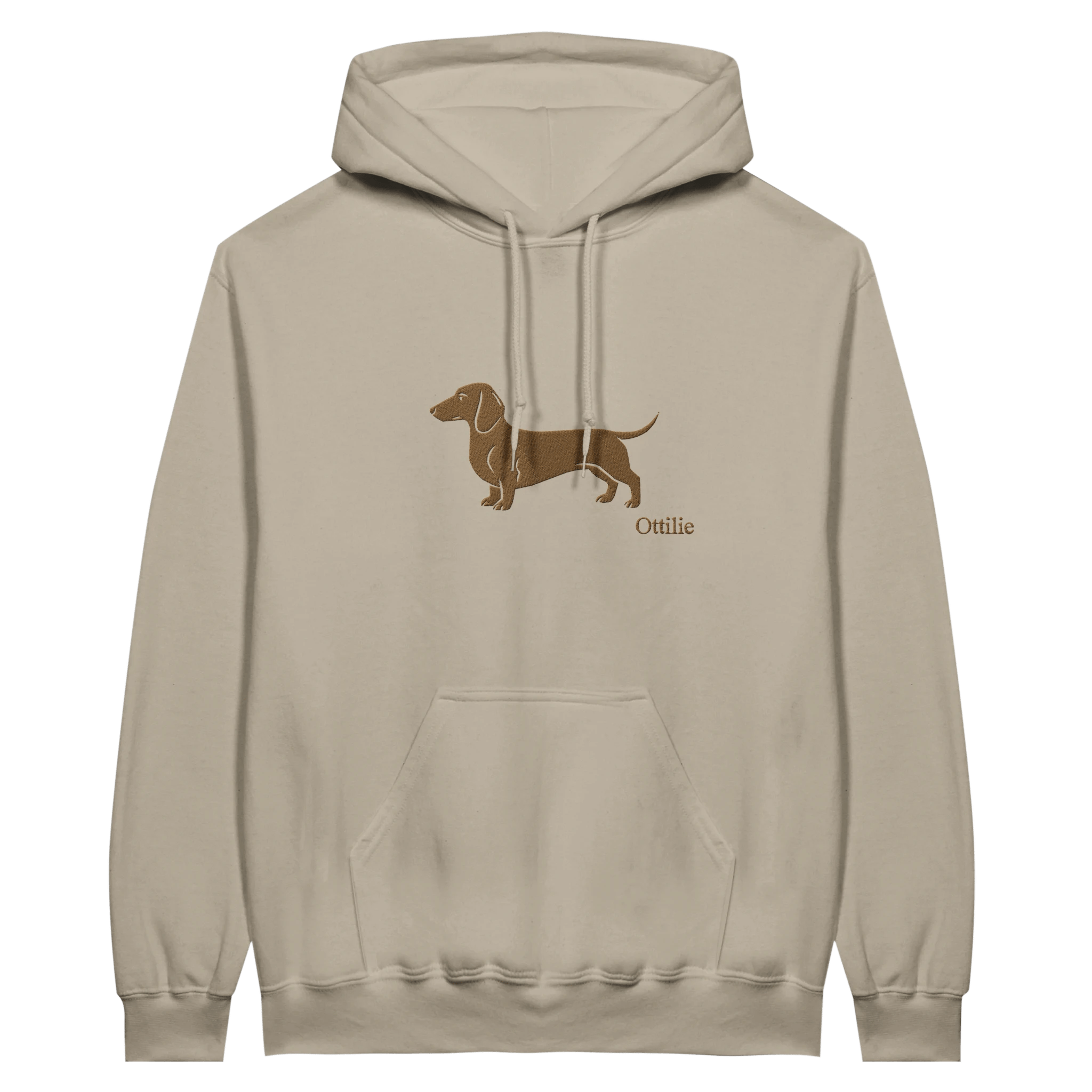Dackel Hoodie mit Stickerei – personalisierbar mit Hundename - www.Worldofdogs.store