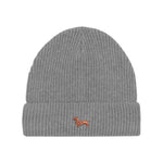 Dackel Strickmütze aus Bio-Baumwolle – mit hochwertiger Stickerei - www.Worldofdogs.store