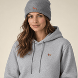 Dackel Strickmütze aus Bio-Baumwolle – mit hochwertiger Stickerei - www.Worldofdogs.store