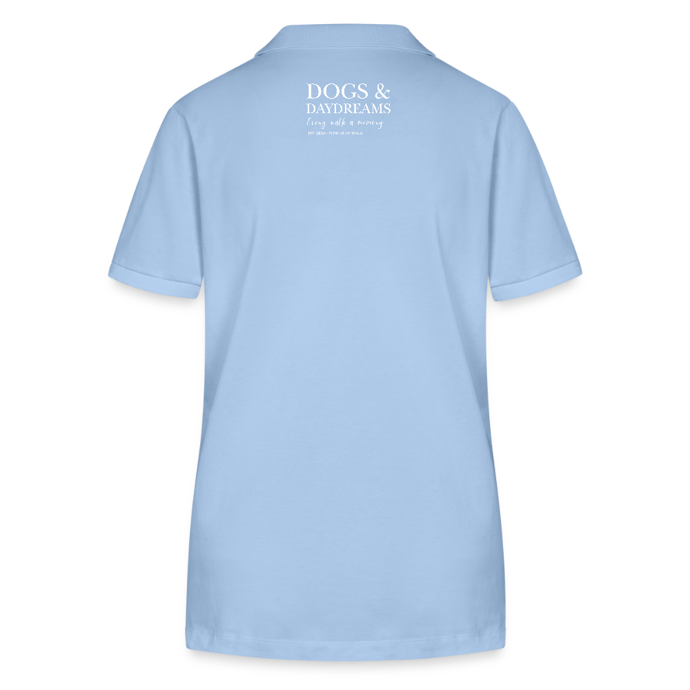 Damen Bio - Poloshirt mit Hundelogo - www.Worldofdogs.store
