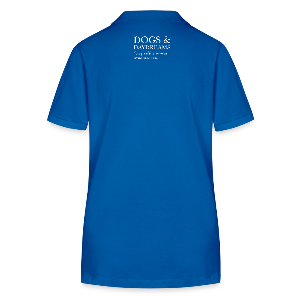 Damen Bio - Poloshirt mit Hundelogo - www.Worldofdogs.store