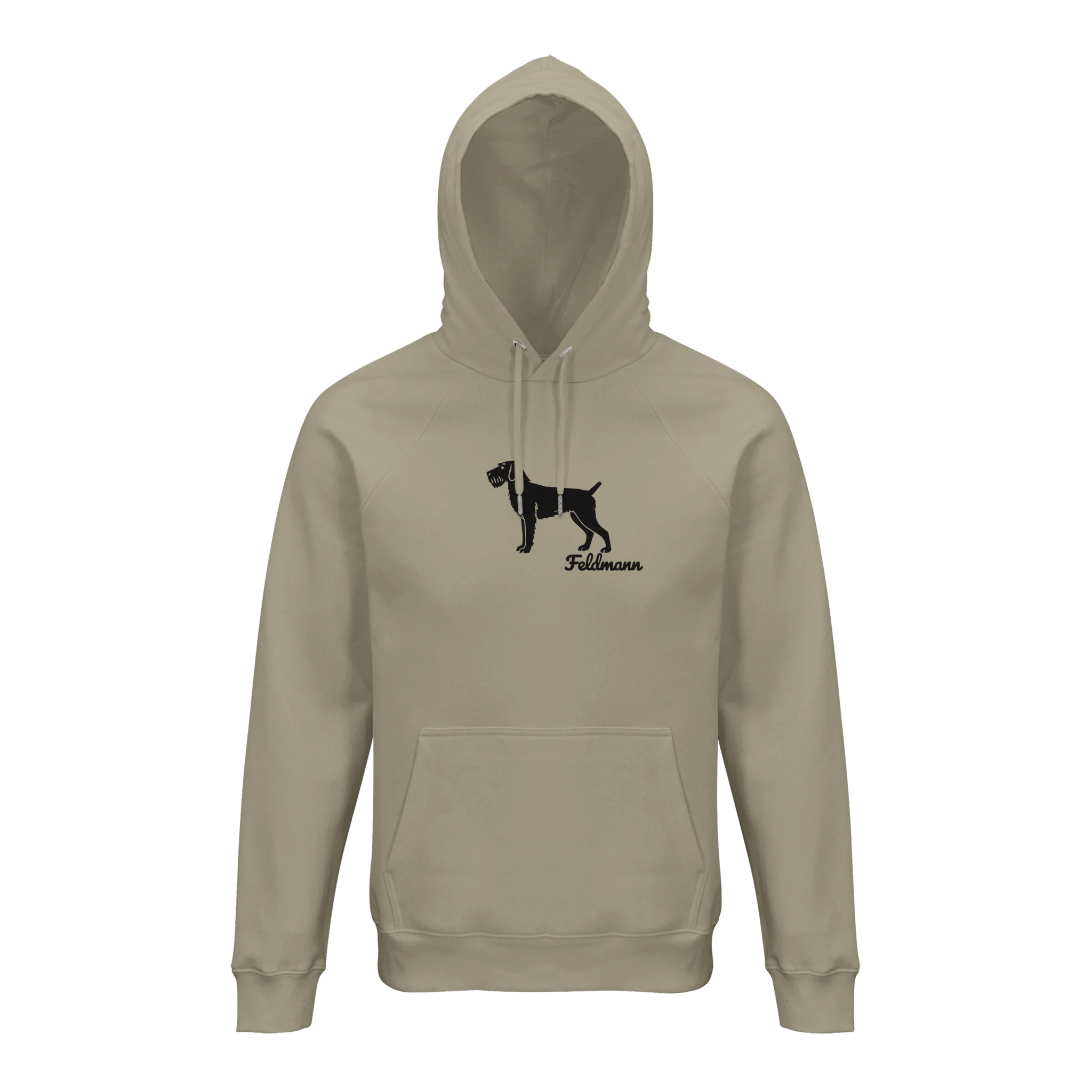 Deutsch Drahthaar Hoodie personalisiert – mit Hundename Stickerei - www.Worldofdogs.store