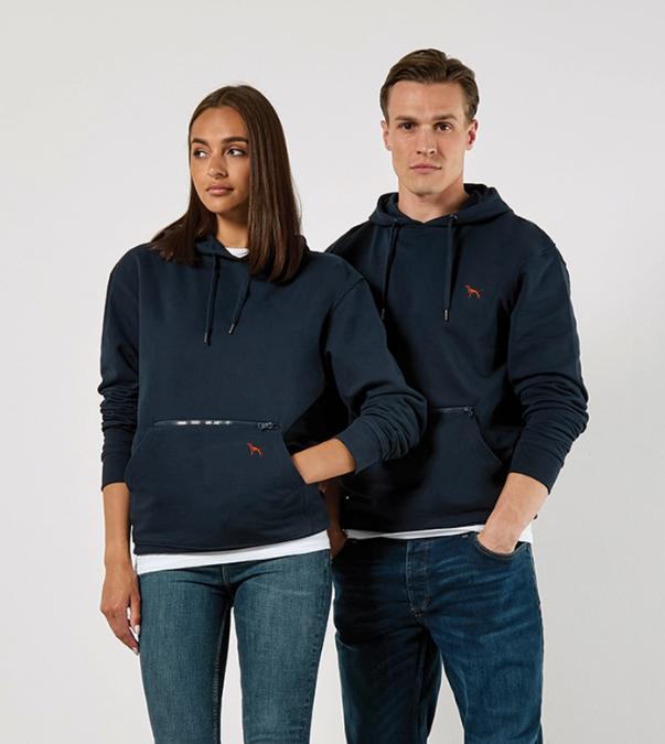 Herren HOODIE mit Reißverschluss Tasche - www.Worldofdogs.store