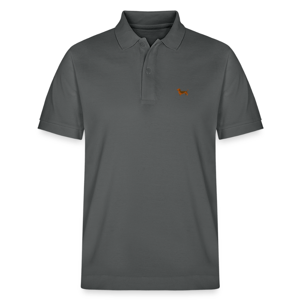 HERREN POLO SHIRT mit Dackellogo - 100 % Bio Baumwolle - www.Worldofdogs.store