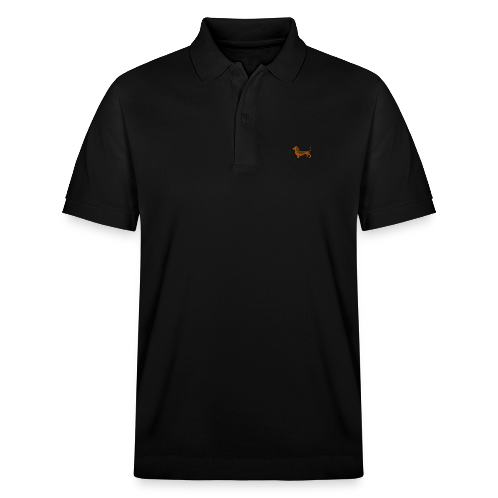 HERREN POLO SHIRT mit Dackellogo - 100 % Bio Baumwolle - www.Worldofdogs.store