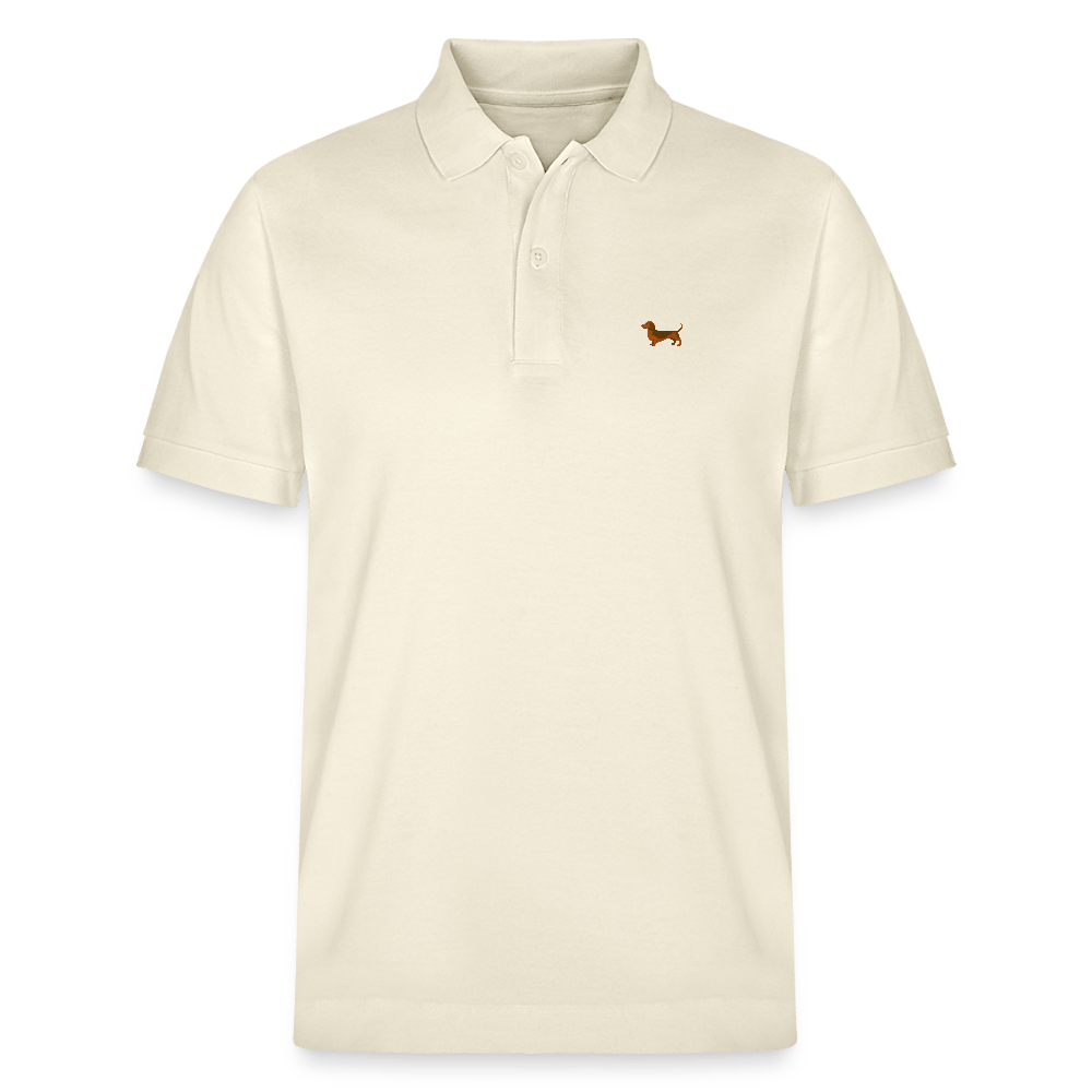 HERREN POLO SHIRT mit Dackellogo - 100 % Bio Baumwolle - www.Worldofdogs.store