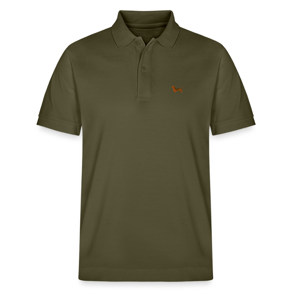 HERREN POLO SHIRT mit Dackellogo - 100 % Bio Baumwolle - www.Worldofdogs.store