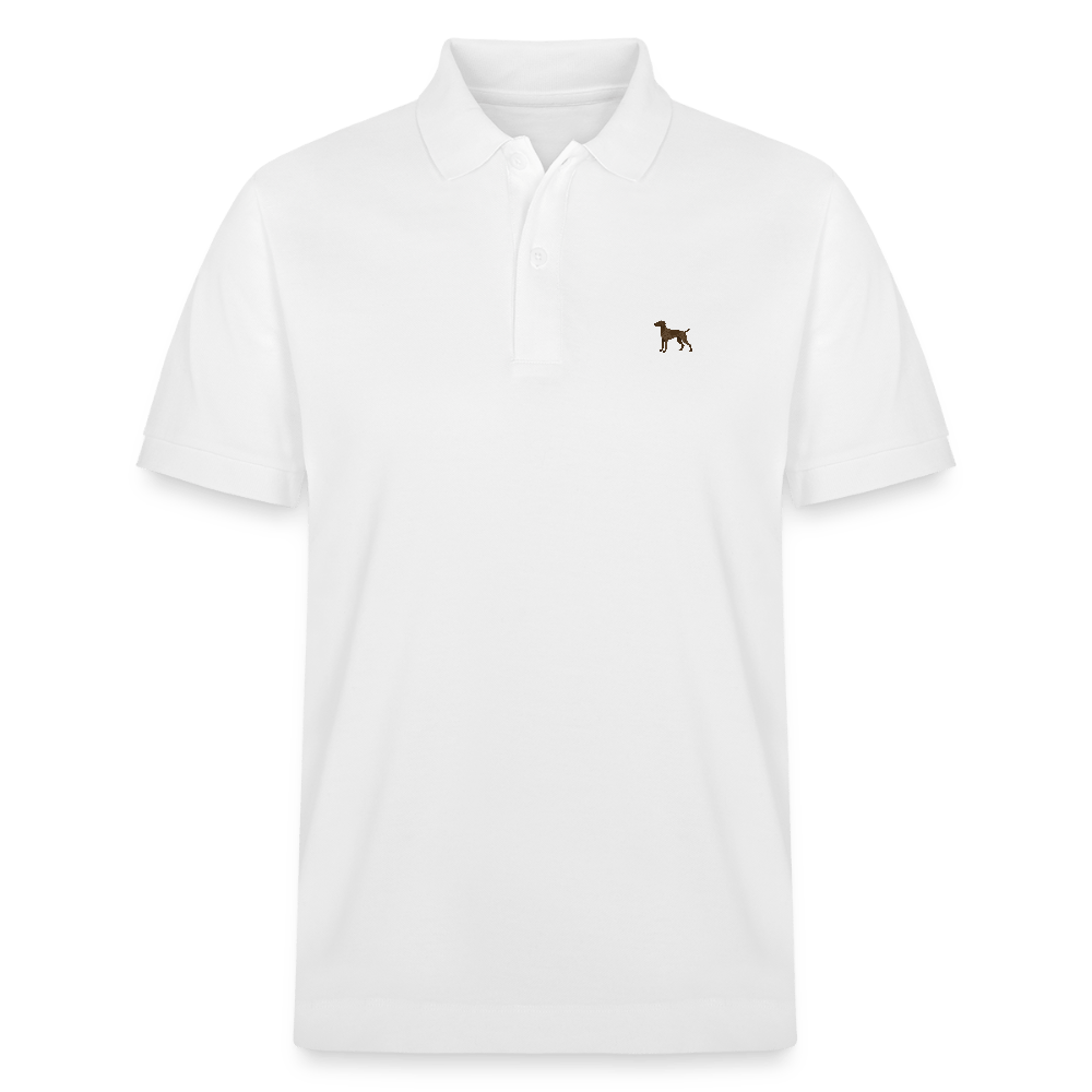HERREN POLO SHIRT mit Kurzhaarlogo - 100 % Bio Baumwolle - www.Worldofdogs.store