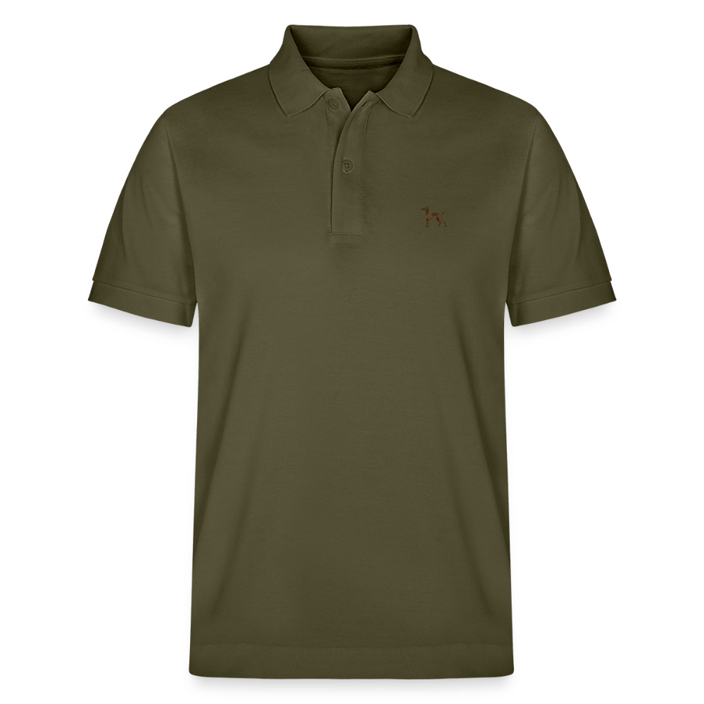 HERREN POLO SHIRT mit Kurzhaarlogo - 100 % Bio Baumwolle - www.Worldofdogs.store