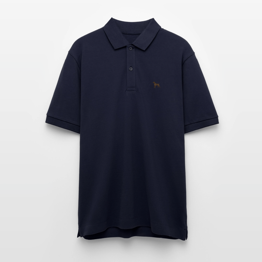 HERREN POLO SHIRT mit Kurzhaarlogo - 100 % Bio Baumwolle - www.Worldofdogs.store