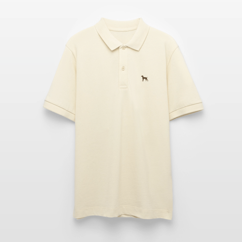HERREN POLO SHIRT mit Kurzhaarlogo - 100 % Bio Baumwolle - www.Worldofdogs.store