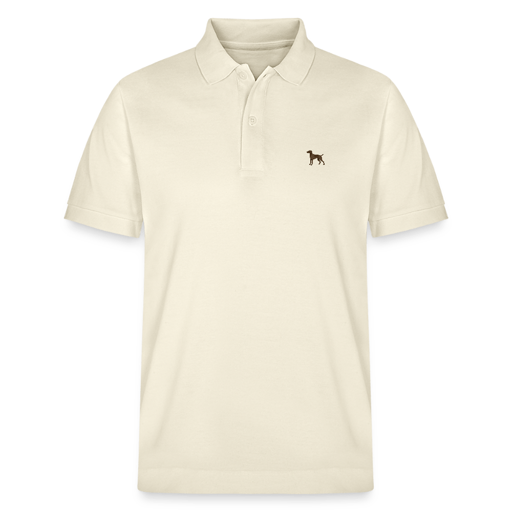 HERREN POLO SHIRT mit Kurzhaarlogo - 100 % Bio Baumwolle - www.Worldofdogs.store