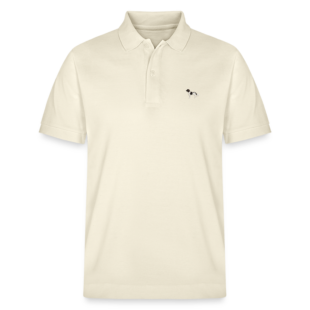 HERREN POLO SHIRT mit Münsterländer Logo - 100 % Bio Baumwolle - www.Worldofdogs.store