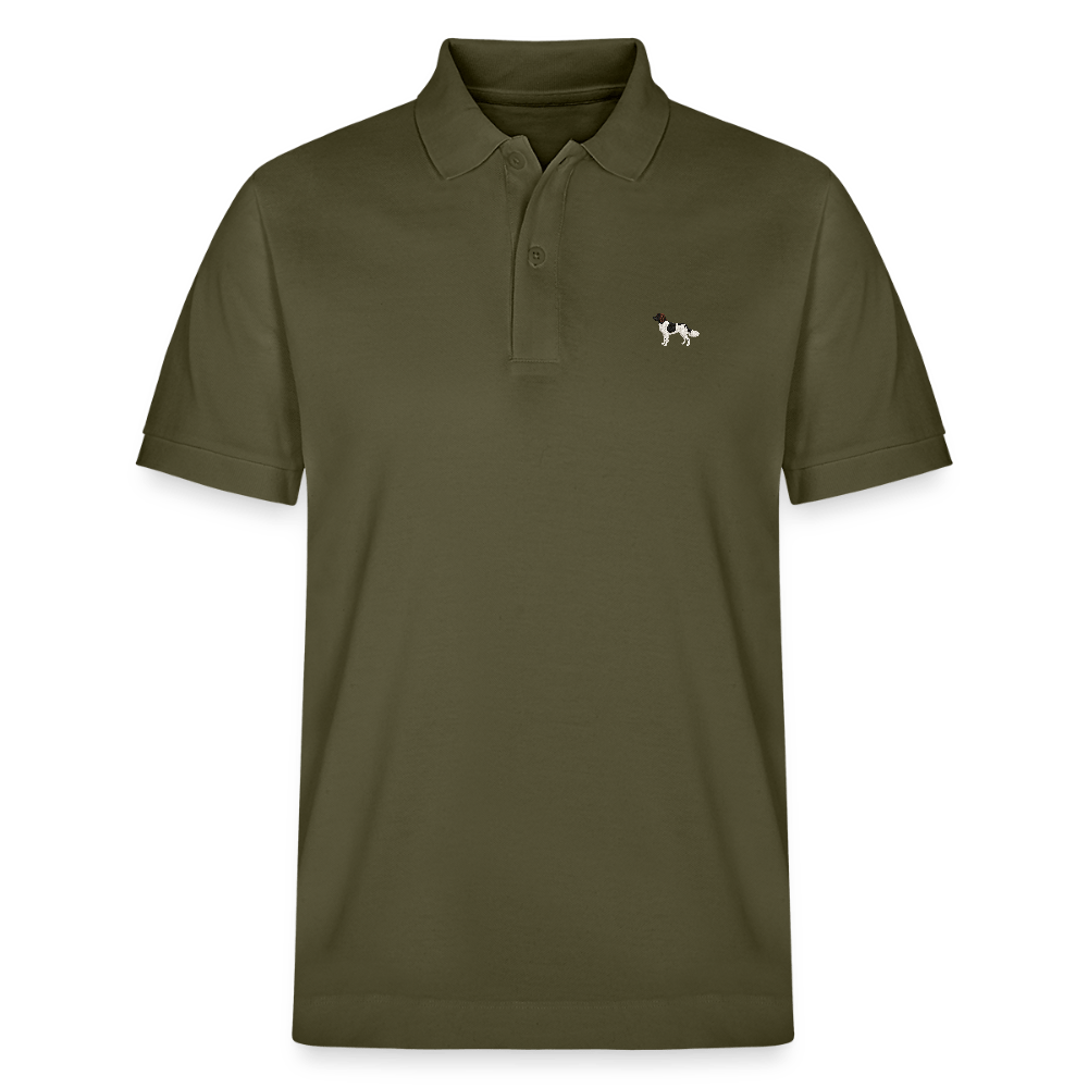 HERREN POLO SHIRT mit Münsterländer Logo - 100 % Bio Baumwolle - www.Worldofdogs.store