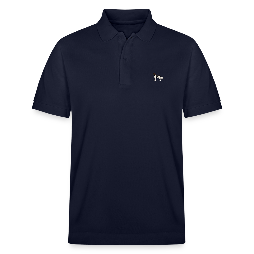 HERREN POLO SHIRT mit Münsterländer Logo - 100 % Bio Baumwolle - www.Worldofdogs.store