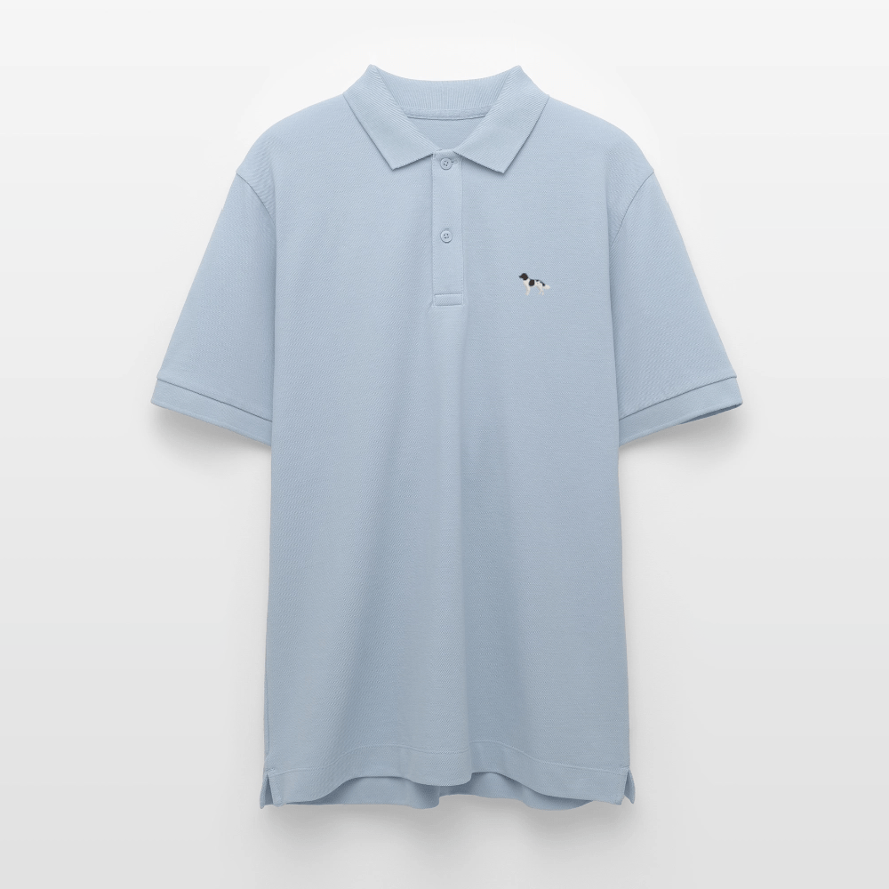 HERREN POLO SHIRT mit Münsterländer Logo - 100 % Bio Baumwolle - www.Worldofdogs.store