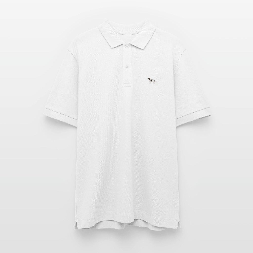 HERREN POLO SHIRT mit Münsterländer Logo - 100 % Bio Baumwolle - www.Worldofdogs.store