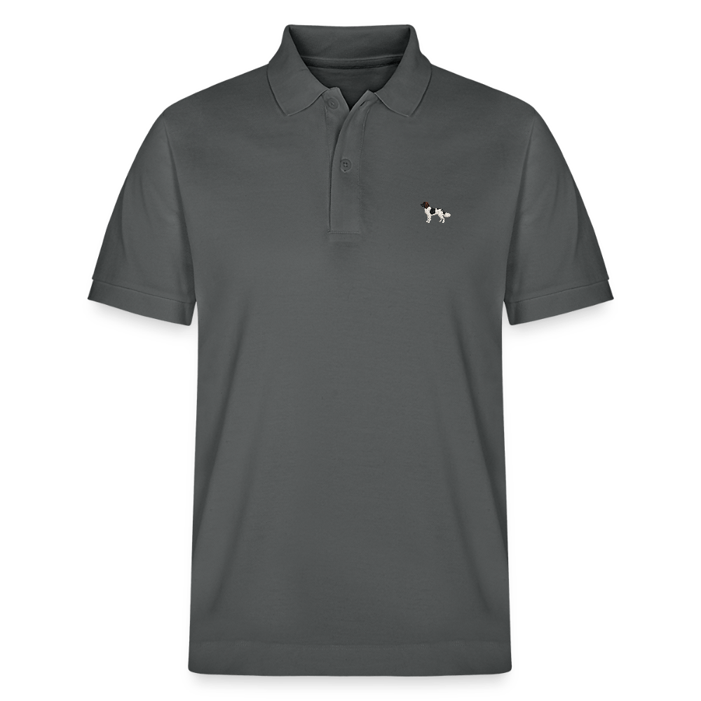 HERREN POLO SHIRT mit Münsterländer Logo - 100 % Bio Baumwolle - www.Worldofdogs.store