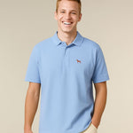 HERREN POLO SHIRT mit Vizsla / Jagdhund Stickerei - 100 % Bio Baumwolle - www.Worldofdogs.store