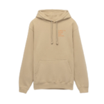 beiger hoodie mit druck