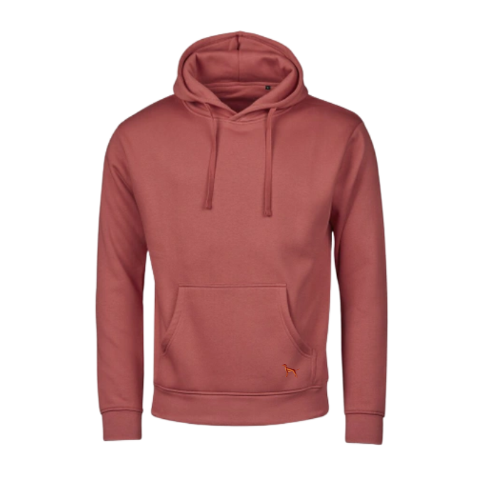 ein roter hoodie mit hunde stickerei von world of dogs